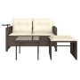 Set sofás de jardín 3 piezas y cojines ratán sintético marrón de , Sofás de exterior - Ref: Foro24-365459, Precio: 211,83 €, ...