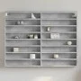 Vitrina de madera de ingeniería gris hormigón 100x8,5x75 cm de , Estantes y estanterías - Ref: Foro24-847936, Precio: 57,87 €...
