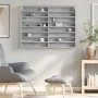 Vitrina de madera de ingeniería gris hormigón 100x8,5x75 cm de , Estantes y estanterías - Ref: Foro24-847936, Precio: 57,87 €...