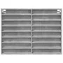 Vitrina de madera de ingeniería gris hormigón 100x8,5x75 cm de , Estantes y estanterías - Ref: Foro24-847936, Precio: 57,87 €...