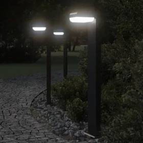 Lámparas de suelo de exterior 3 unidades aluminio negro 80 cm de , Iluminación de exterior - Ref: Foro24-4006340, Precio: 124...
