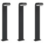 Lámparas de suelo de exterior 3 unidades aluminio negro 80 cm de , Iluminación de exterior - Ref: Foro24-4006340, Precio: 125...