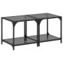 Mesas de centro 2 uds vidrio negro y acero 40x40x40 cm de , Mesas de centro - Ref: Foro24-845965, Precio: 55,82 €, Descuento: %