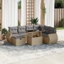Set de sofás de jardín y cojines 8 piezas ratán sintético beige de , Conjuntos de jardín - Ref: Foro24-3275159, Precio: 548,6...