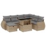 Set de sofás de jardín y cojines 8 piezas ratán sintético beige de , Conjuntos de jardín - Ref: Foro24-3275159, Precio: 548,6...