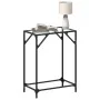Mesa consola superficie vidrio transparente acero 60x35x81 cm de , Mesas consola - Ref: Foro24-846016, Precio: 36,81 €, Descu...