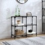 Mesa consola superficie vidrio transparente acero 98x30x81 cm de , Mesas consola - Ref: Foro24-846028, Precio: 68,20 €, Descu...
