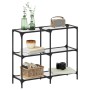 Mesa consola superficie vidrio transparente acero 98x30x81 cm de , Mesas consola - Ref: Foro24-846028, Precio: 68,20 €, Descu...