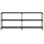 Mesa consola con superficie de vidrio negro acero 194,5x30x81cm de , Mesas consola - Ref: Foro24-846035, Precio: 104,05 €, De...