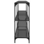 Mesa consola con superficie de vidrio negro acero 194,5x30x81cm de , Mesas consola - Ref: Foro24-846035, Precio: 105,38 €, De...