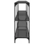 Mesa consola con superficie de vidrio negro acero 194,5x30x81cm de , Mesas consola - Ref: Foro24-846035, Precio: 104,05 €, De...