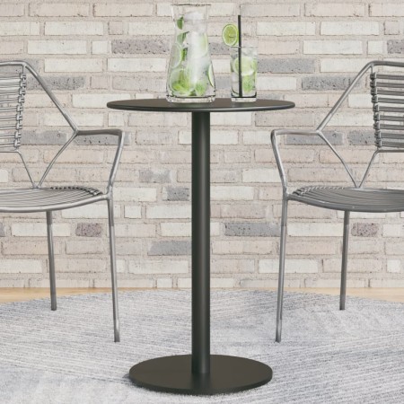 Mesa de jardín redonda acero negro Ø50x72 cm de , Mesas de jardín - Ref: Foro24-4009308, Precio: 92,42 €, Descuento: %