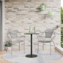 Mesa de jardín redonda acero negro Ø50x72 cm de , Mesas de jardín - Ref: Foro24-4009308, Precio: 92,42 €, Descuento: %