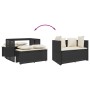 Set comedor de jardín 3 pzas con cojines ratán sintético negro de , Conjuntos de jardín - Ref: Foro24-4003902, Precio: 239,35...