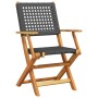Juego de bistro de 3 piezas ratán PE y madera maciza negro de , Conjuntos de jardín - Ref: Foro24-3281802, Precio: 188,52 €, ...