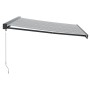 Toldo retráctil aluminio y tela gris antracita y blanco 4x3 m de , Toldos - Ref: Foro24-3216130, Precio: 527,02 €, Descuento: %
