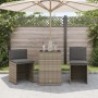 Sillas y mesita de jardín 3 piezas ratán sintético cojín beige de , Conjuntos de jardín - Ref: Foro24-4003872, Precio: 195,50...