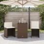 Sillas y mesita de jardín con cojines 3 piezas ratán PE marrón de , Conjuntos de jardín - Ref: Foro24-4003870, Precio: 195,50...
