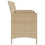 Sofá de jardín 2 plazas con mesa y taburetes ratán PE beige de , Sofás de exterior - Ref: Foro24-4003893, Precio: 206,11 €, D...
