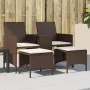 2-seater garden sofa with table and brown PE rattan stools by , Outdoor sofas - Ref: Foro24-4003891, Price: 190,56 €, Discoun...