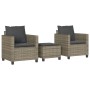 Sillas y mesita de jardín con cojines 3 piezas ratán PE gris de , Conjuntos de jardín - Ref: Foro24-4003898, Precio: 236,75 €...