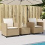 Sillas y mesita de jardín 3 piezas ratán sintético cojín beige de , Conjuntos de jardín - Ref: Foro24-4003900, Precio: 237,84...