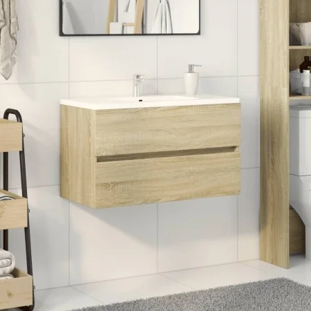 Armario lavabo madera de ingeniería roble Sonoma 80x38,5x45 cm de , Muebles de baño - Ref: Foro24-849637, Precio: 58,19 €, De...