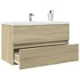 Armario lavabo madera de ingeniería roble Sonoma 80x38,5x45 cm de , Muebles de baño - Ref: Foro24-849637, Precio: 58,19 €, De...
