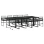 Set de comedor de jardín 11 pzas ratán sintético negro de , Conjuntos de jardín - Ref: Foro24-3295051, Precio: 773,34 €, Desc...