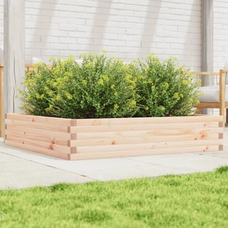 Jardinera de madera maciza de pino 110x110x23 cm de , Maceteros y jardineras - Ref: Foro24-847213, Precio: 104,65 €, Descuent...