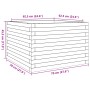 Jardinera de madera maciza de pino 70x70x45,5 cm de , Maceteros y jardineras - Ref: Foro24-847253, Precio: 107,02 €, Descuent...