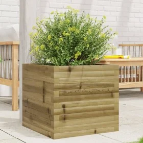 Jardinera de madera de pino impregnada 50x50x45,5 cm de , Maceteros y jardineras - Ref: Foro24-847247, Precio: 85,09 €, Descu...