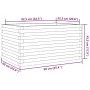 Jardinera de madera maciza de pino blanco 90x60x45,5 cm de , Maceteros y jardineras - Ref: Foro24-847279, Precio: 137,30 €, D...