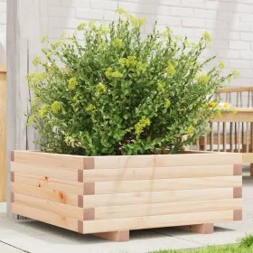 Solid pine wood planter 60x60x26.5 cm by , Pots and planters - Ref: Foro24-847298, Price: 62,56 €, Discount: %