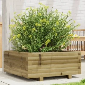 Jardinera de madera de pino impregnada 60x60x26,5 cm de , Maceteros y jardineras - Ref: Foro24-847302, Precio: 67,29 €, Descu...