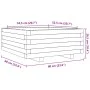Jardinera de madera de pino impregnada 60x60x26,5 cm de , Maceteros y jardineras - Ref: Foro24-847302, Precio: 67,29 €, Descu...
