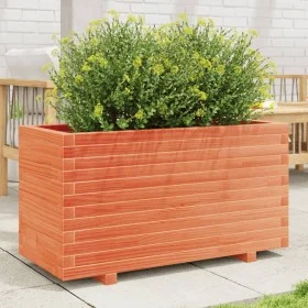 Jardinera madera maciza de pino marrón cera 90x40x49,5 cm de , Maceteros y jardineras - Ref: Foro24-847375, Precio: 135,37 €,...