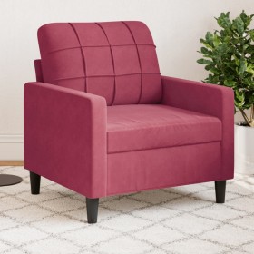 Sillón de terciopelo rojo tinto 60 cm de , Sofás - Ref: Foro24-4007608, Precio: 159,54 €, Descuento: %