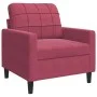 Samt-Rotwein-Sessel, 60 cm von , Sofas - Ref: Foro24-4007608, Preis: 156,72 €, Rabatt: %