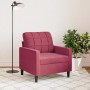 Sillón de terciopelo rojo tinto 60 cm de , Sofás - Ref: Foro24-4007608, Precio: 159,54 €, Descuento: %