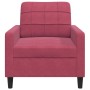 Sillón de terciopelo rojo tinto 60 cm de , Sofás - Ref: Foro24-4007608, Precio: 159,54 €, Descuento: %