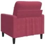 Samt-Rotwein-Sessel, 60 cm von , Sofas - Ref: Foro24-4007608, Preis: 156,72 €, Rabatt: %