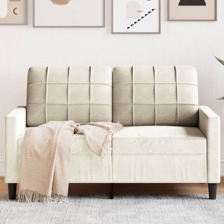 Sofá de 2 plazas terciopelo color crema 120 cm de , Sofás - Ref: Foro24-4007622, Precio: 241,67 €, Descuento: %