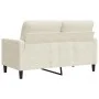 Sofá de 2 plazas terciopelo color crema 120 cm de , Sofás - Ref: Foro24-4007622, Precio: 232,82 €, Descuento: %