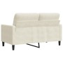 Sofá de 2 plazas terciopelo color crema 120 cm de , Sofás - Ref: Foro24-4007622, Precio: 241,67 €, Descuento: %