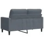 Dark gray velvet 2-seater sofa, 120 cm by , Sofas - Ref: Foro24-4007615, Price: 197,31 €, Discount: %