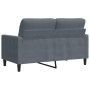 Sofá de 2 plazas de terciopelo gris oscuro 120 cm de , Sofás - Ref: Foro24-4007615, Precio: 199,49 €, Descuento: %