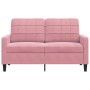 Sofá de 2 plazas terciopelo rosa 120 cm de , Sofás - Ref: Foro24-4007617, Precio: 238,60 €, Descuento: %