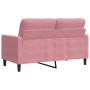 Sofá de 2 plazas terciopelo rosa 120 cm de , Sofás - Ref: Foro24-4007617, Precio: 238,60 €, Descuento: %