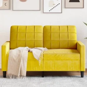 Sofá de 2 plazas terciopelo amarillo 120 cm de , Sofás - Ref: Foro24-4007620, Precio: 206,58 €, Descuento: %